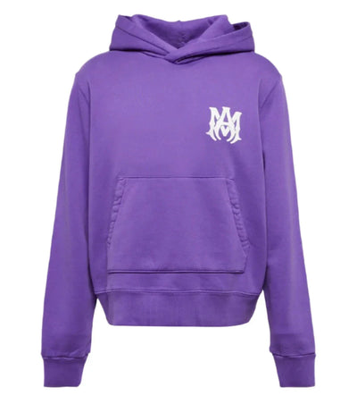 Amiri – Lilafarbener Baumwoll-Hoodie mit MA-Logo-Aufdruck