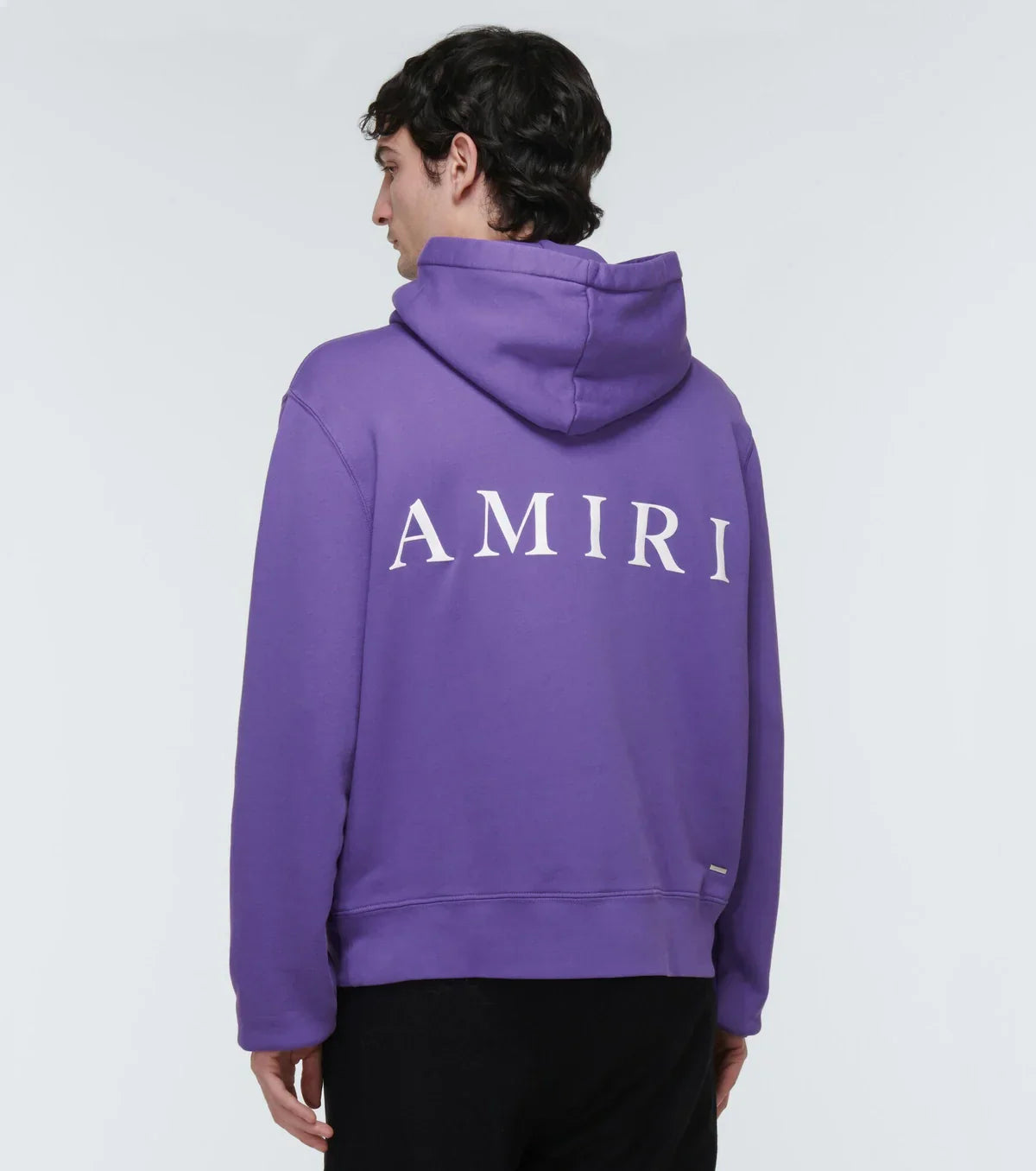 Amiri – Lilafarbener Baumwoll-Hoodie mit MA-Logo-Aufdruck