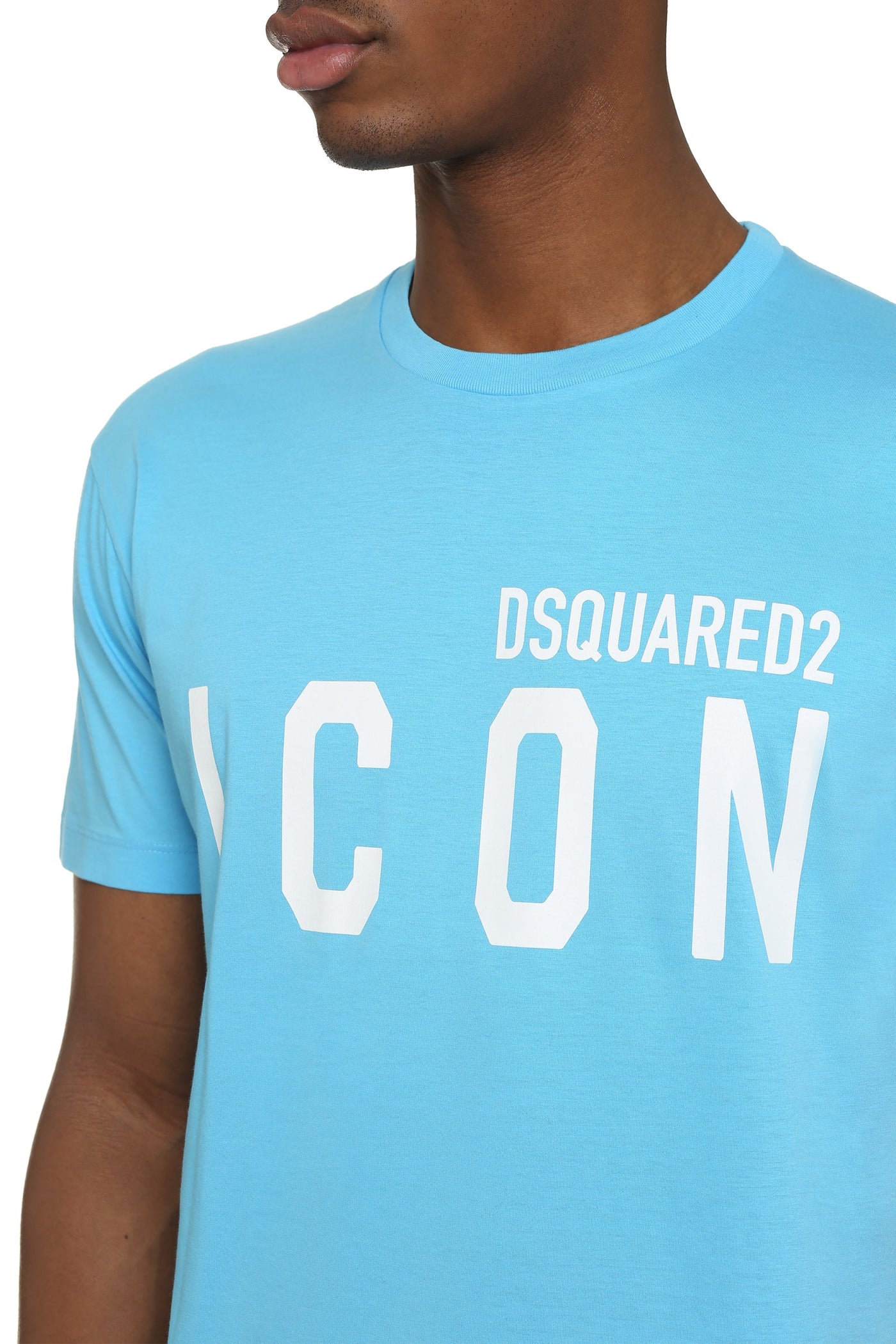 Dsquared2 – T-Shirt mit Icon-Print in Blau