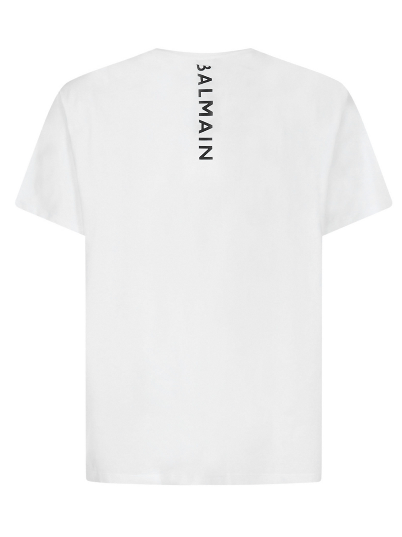 Balmain – Oversize-T-Shirt mit Logo-Aufdruck auf der Rückseite in Weiß