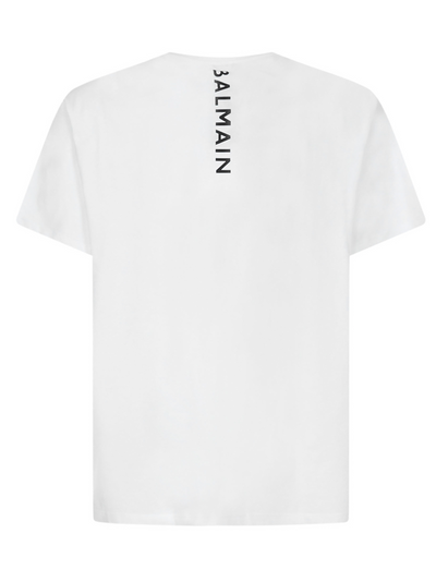 Balmain – Oversize-T-Shirt mit Logo-Aufdruck auf der Rückseite in Weiß