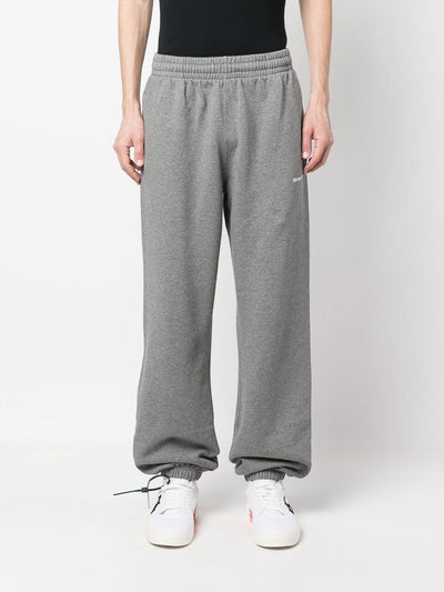 Off-White – Graue Jogginghose mit diagonalem Wellen-Print