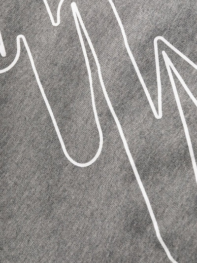 Off-White – Graue Jogginghose mit diagonalem Wellen-Print