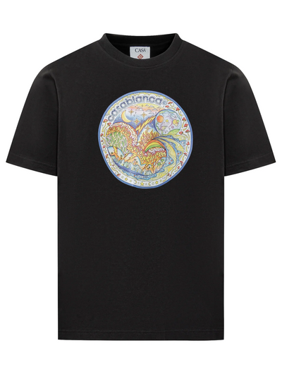 Casablanca – T-Shirt „Die vier Elemente“ in Schwarz