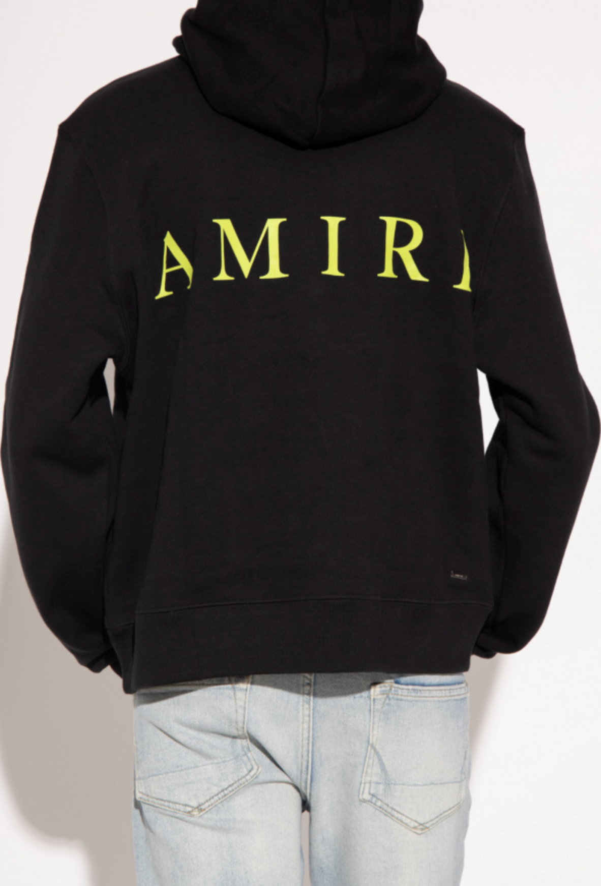 Amiri MA Logo Hoodie Schwarz/Limette