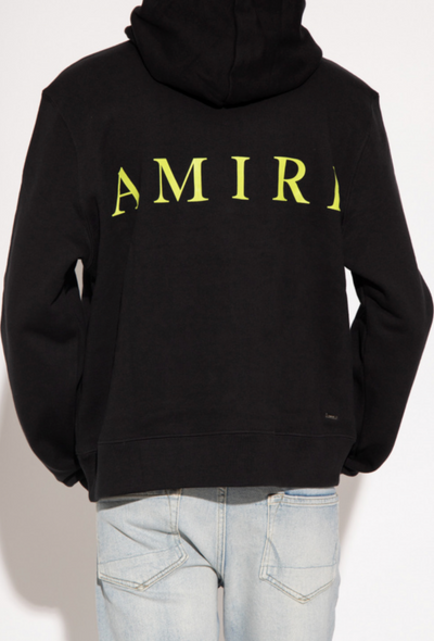 Amiri MA Logo Hoodie Schwarz/Limette
