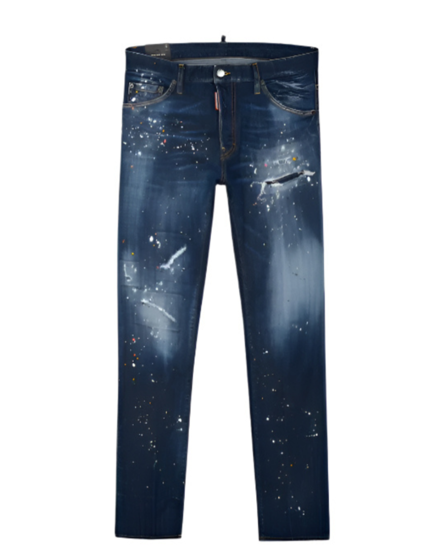 Dsquared2 Twinphony Jeans mit Farbspritzern Blau