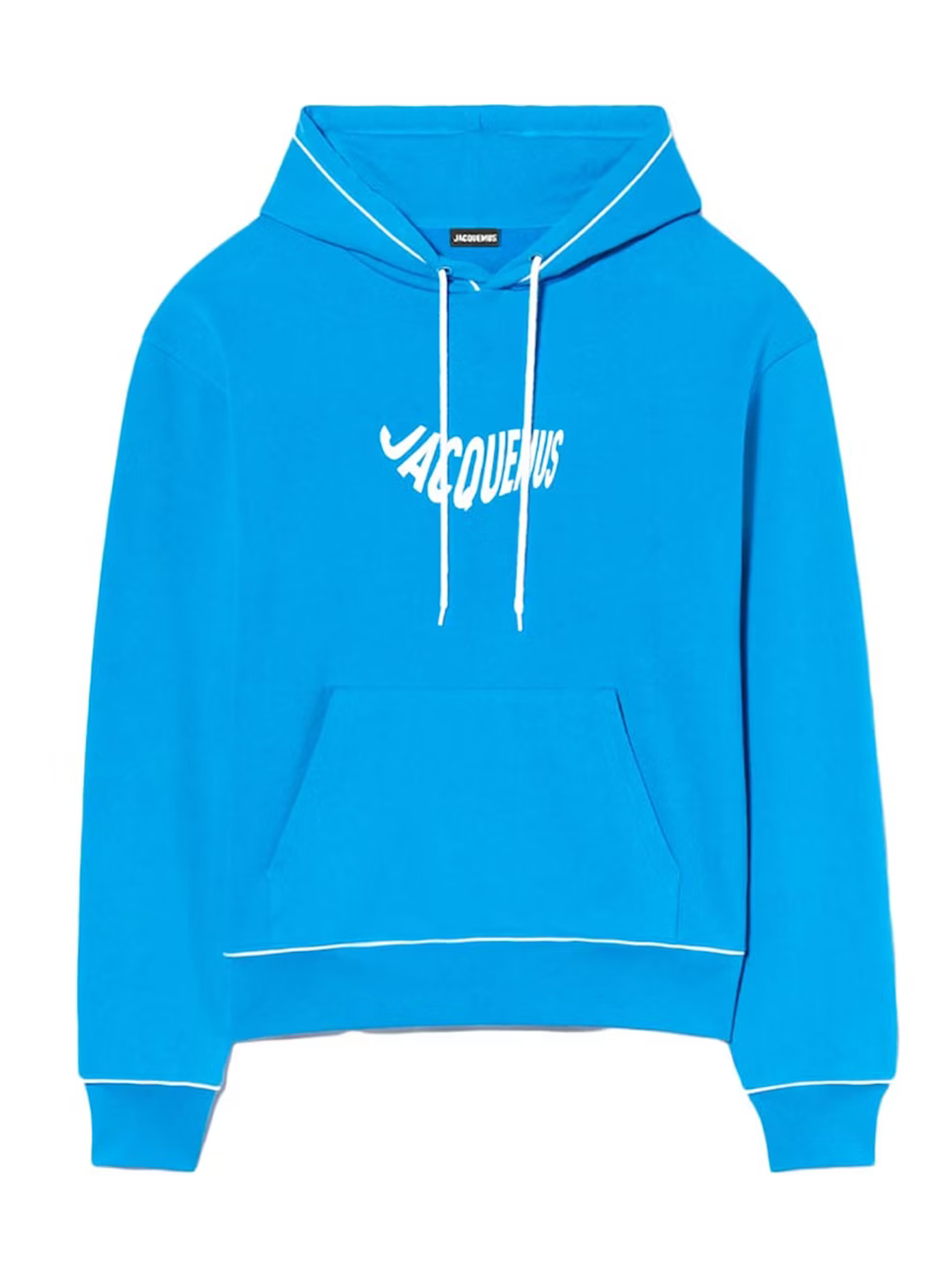 Jacquemus „Le Sweatshirt Vague“-Logo-Kapuzenpullover mit Wellenblau-Print