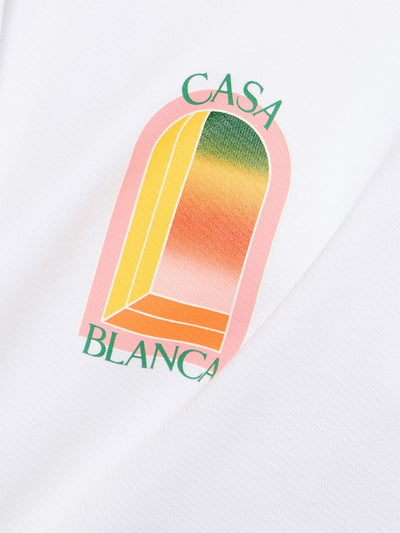 Casablanca Gradient Arch Bio-Baumwoll-Hoodie Weiß