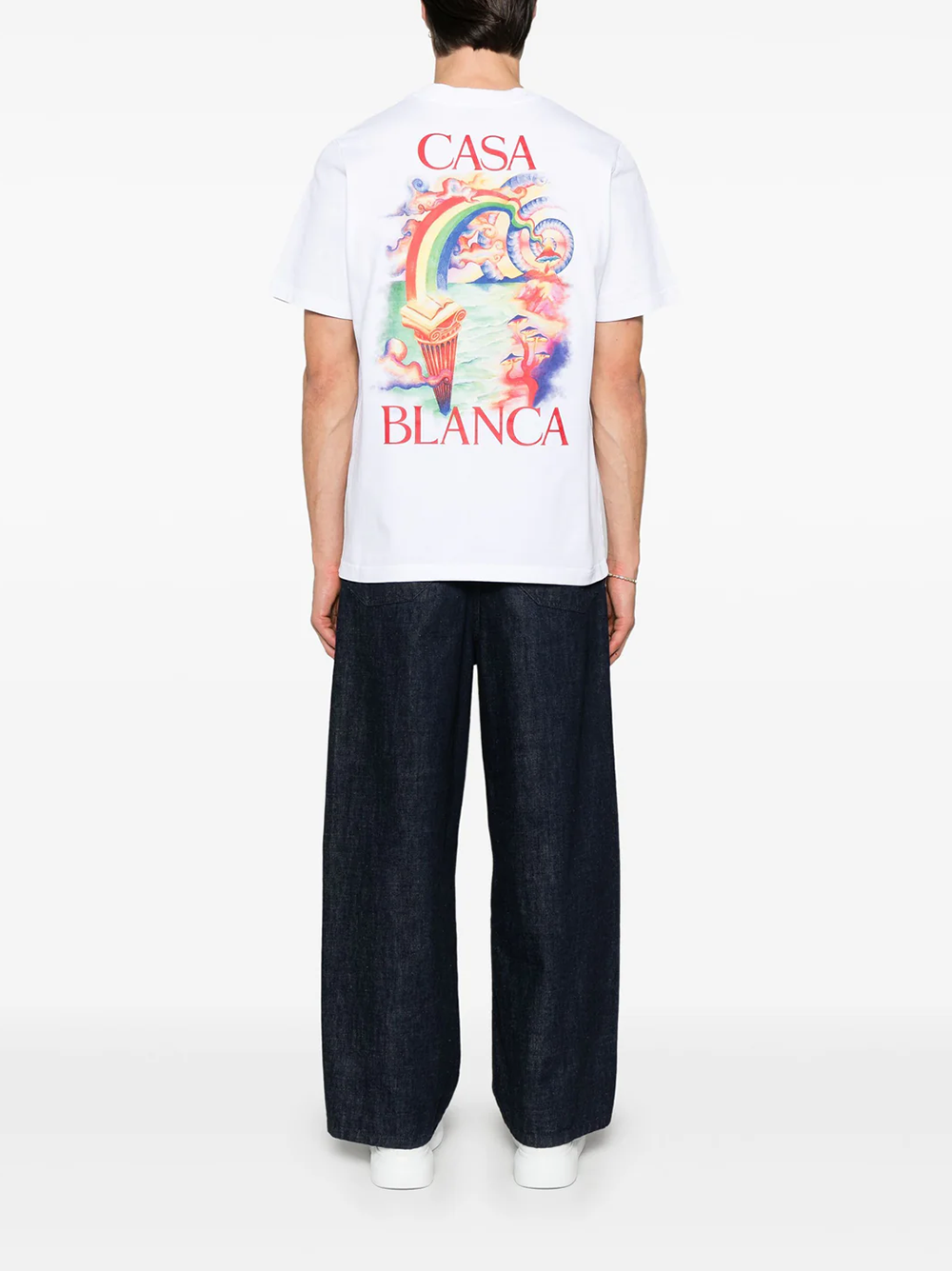 Casablanca – Weißes T-Shirt mit „Nature Teacher“-Print