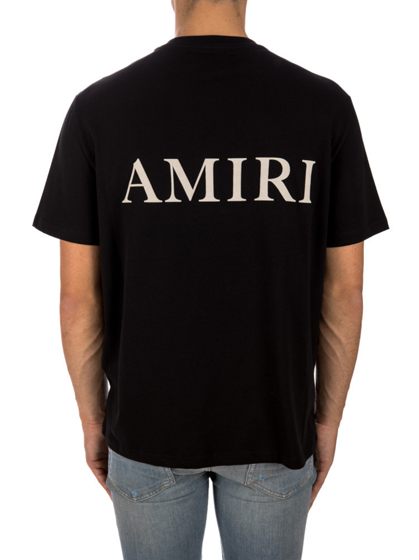 Amiri – Schwarzes T-Shirt mit Puff-Logo