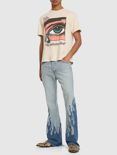 Gallery Dept – T-Shirt „Dead Batteries“ in Antikweiß