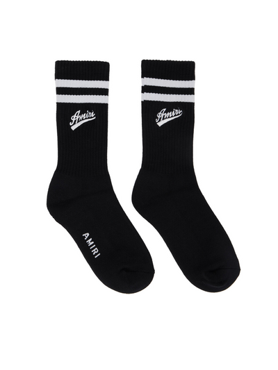 Amiri – Schwarze Socken mit Varsity-Schriftzug