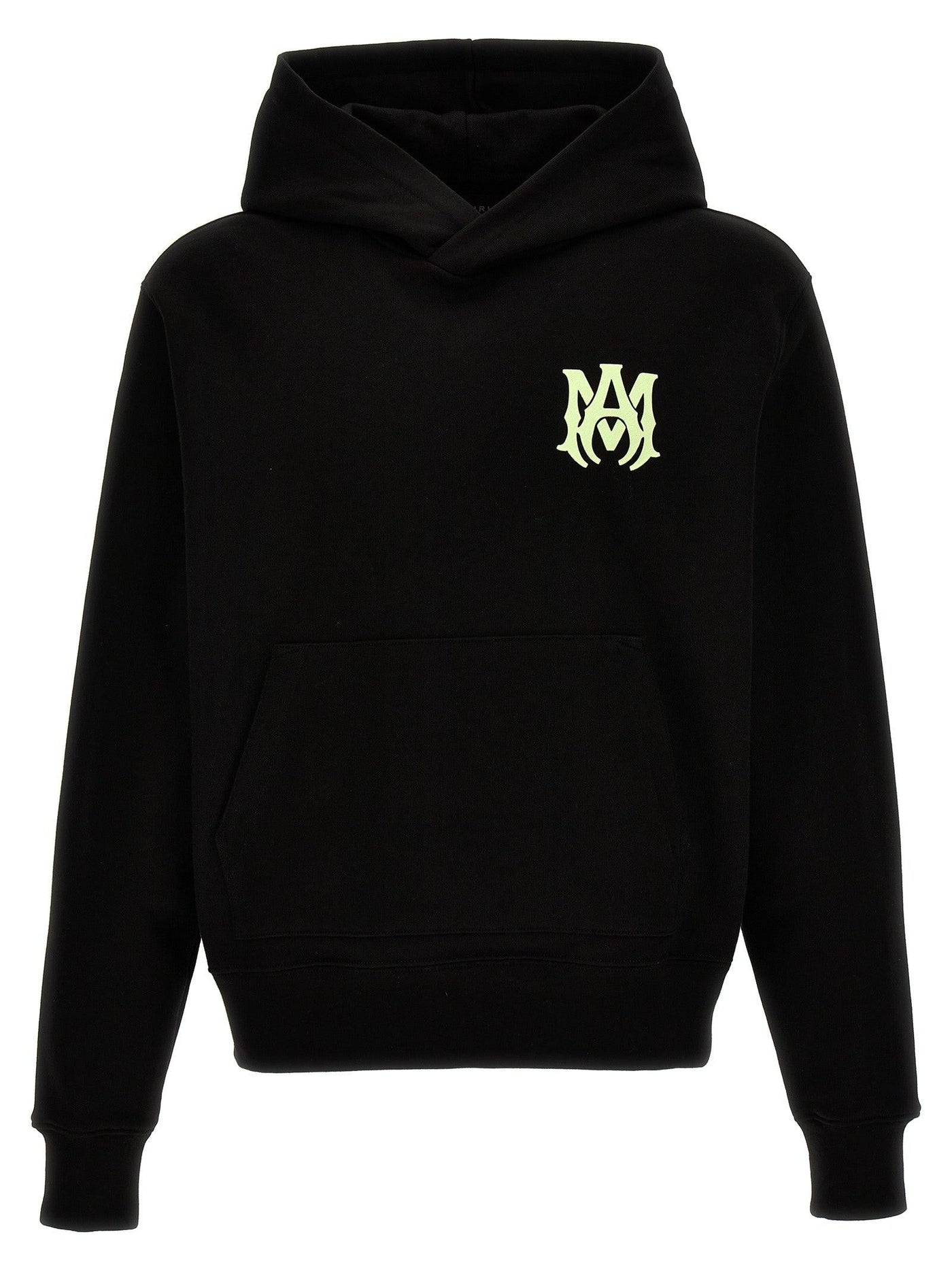 Amiri MA Logo Hoodie Schwarz/Limette