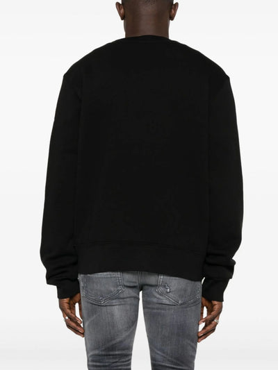 Amiri – Schwarzes Sweatshirt mit Hockey-Stickerei und Rundhalsausschnitt