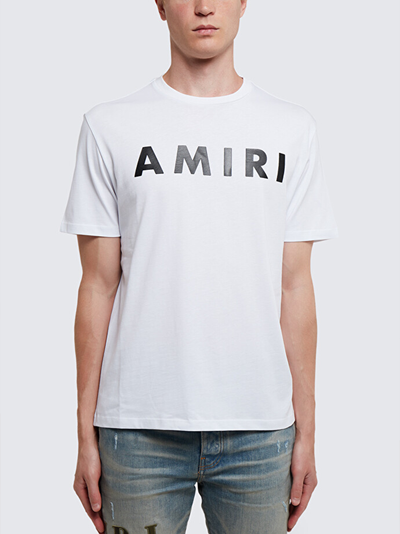 Amiri – Weißes T-Shirt mit Army-Logoprint