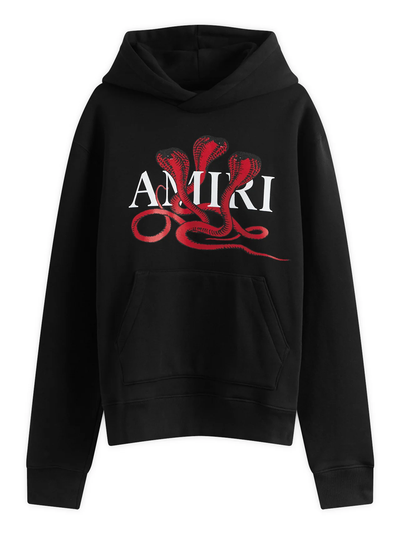 Amiri – CNY – Schwarzer Kapuzenpullover mit Schlangenmuster