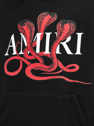 Amiri – CNY – Schwarzer Kapuzenpullover mit Schlangenmuster