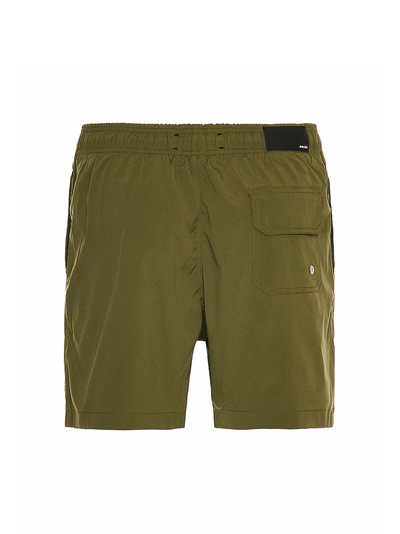 Amiri – Core – Badeshorts mit Logo in Militärgrün