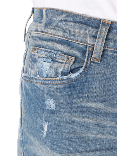 Amiri – Batik-Bandana-Thrasher-Skinny-Jeans in Blau