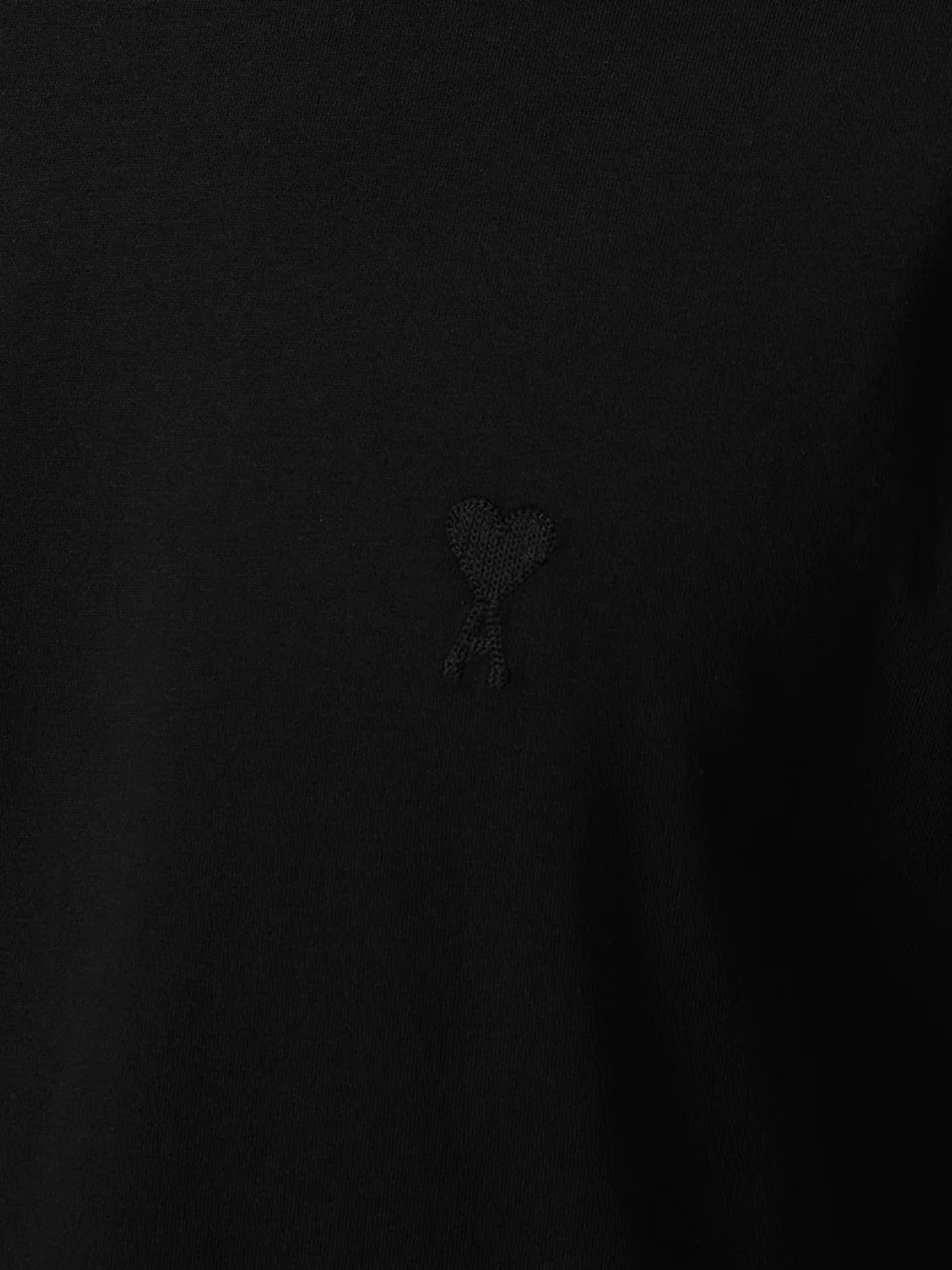 AMI Paris – T-Shirt mit aufgesticktem Logo „Ami De Coeur“ in Schwarz