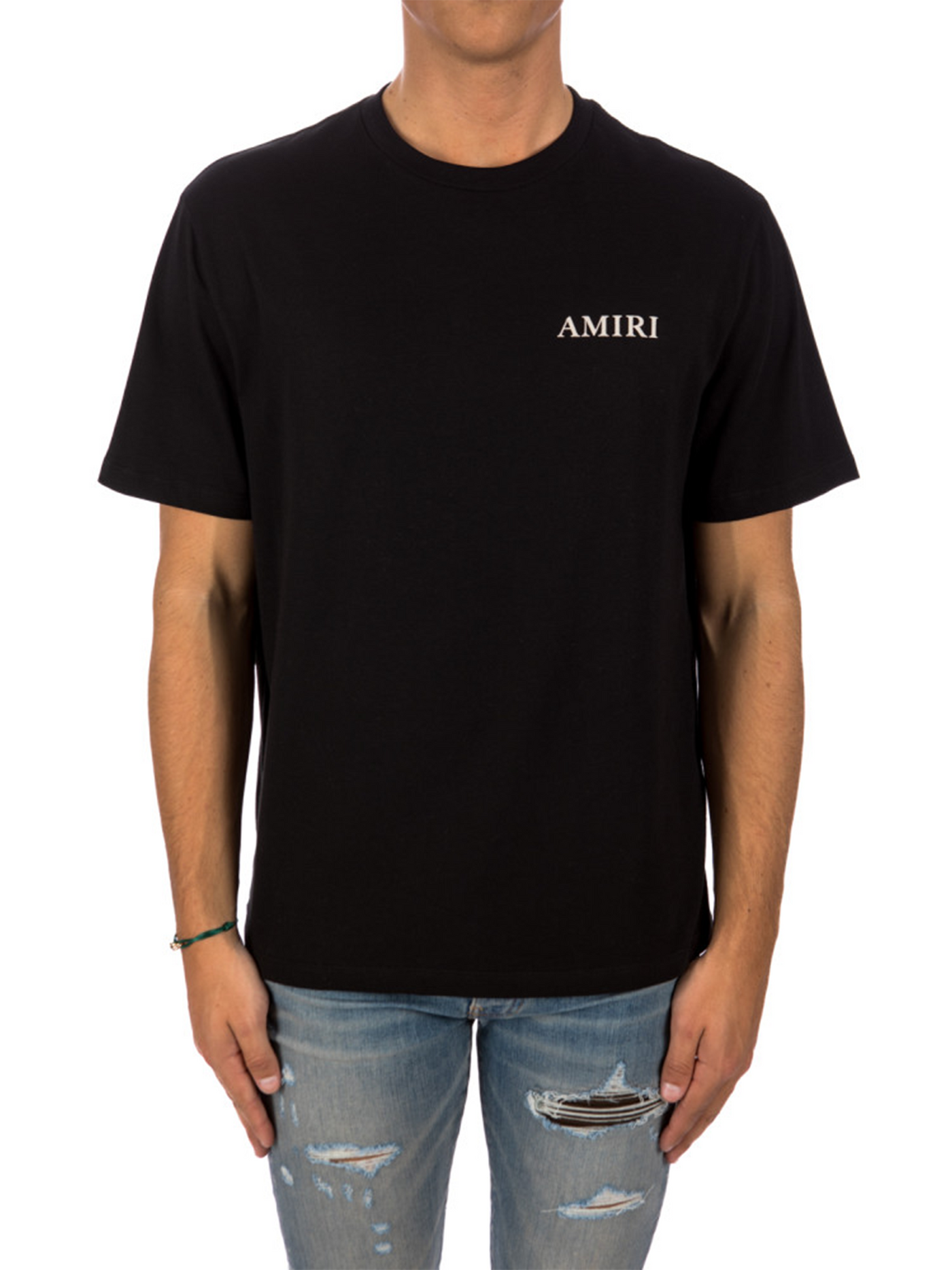 Amiri – Schwarzes T-Shirt mit Puff-Logo