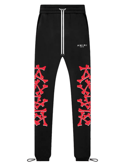 Amiri – Tokyo – Schwarze Jogginghose mit „Stacked Bones“-Print