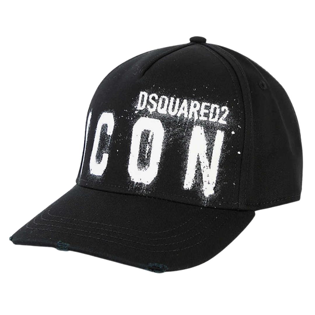 Dsquared2 ICON Sprühfarbe Schwarze Kappe