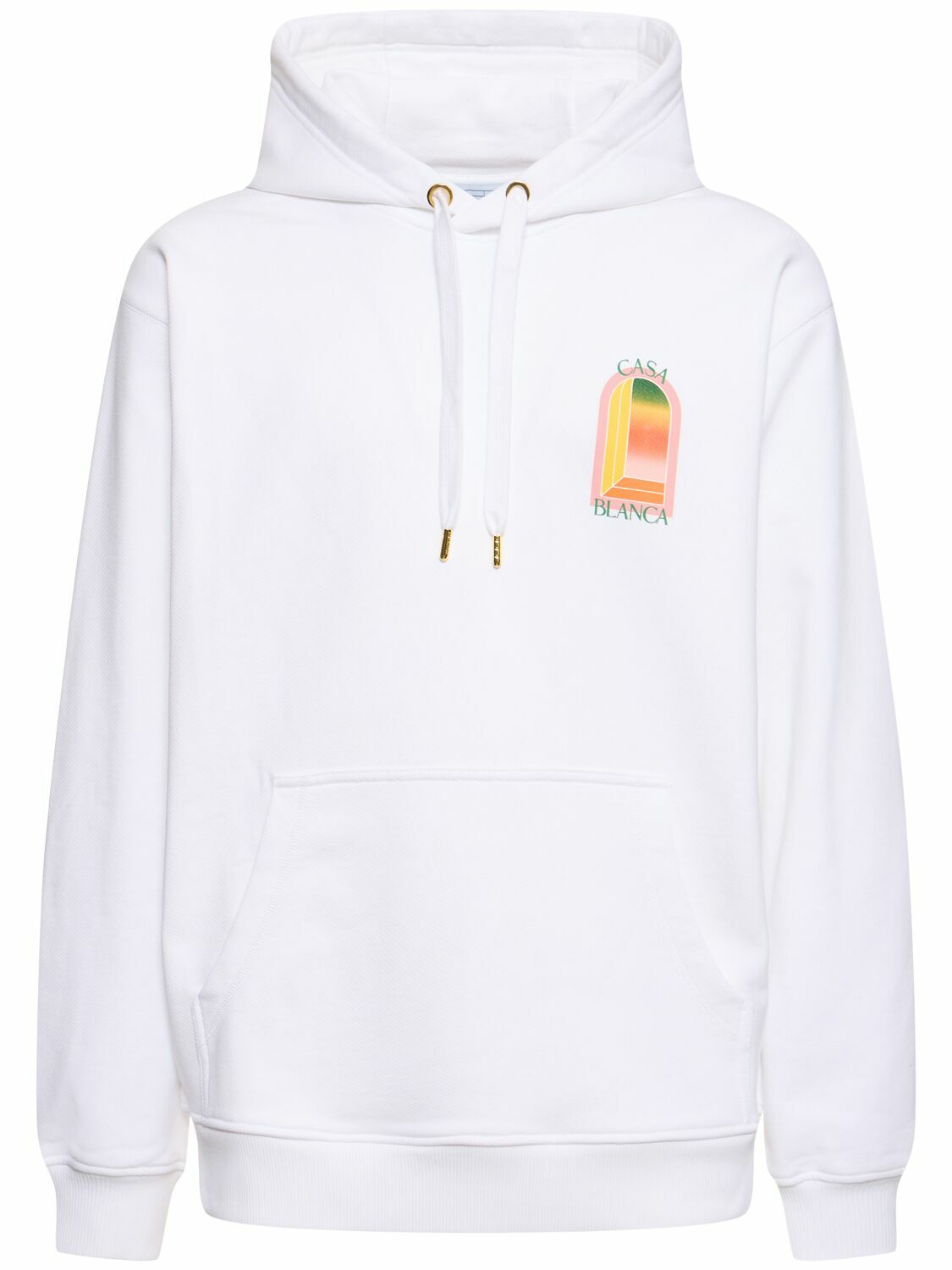 Casablanca Gradient Arch Bio-Baumwoll-Hoodie Weiß