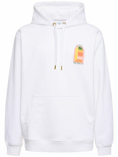 Casablanca Gradient Arch Bio-Baumwoll-Hoodie Weiß