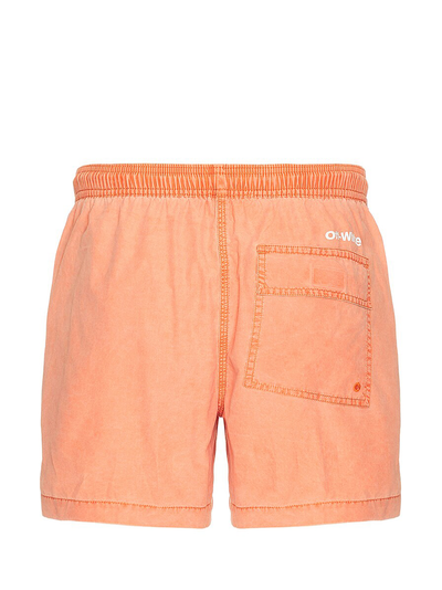Off-White – Bounce Off Sunset – Badeshorts in Orange