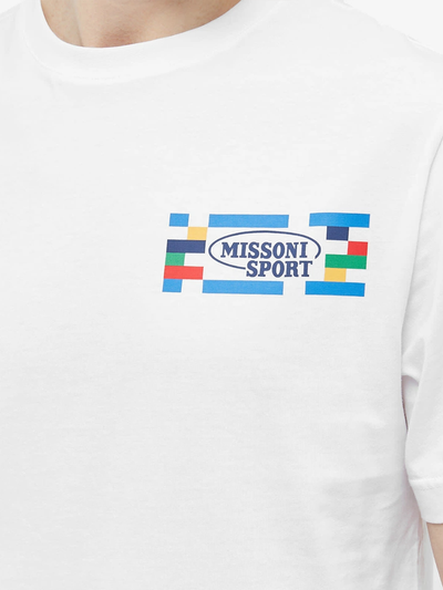 Missoni Sport – Weißes T-Shirt mit kleinem Logo