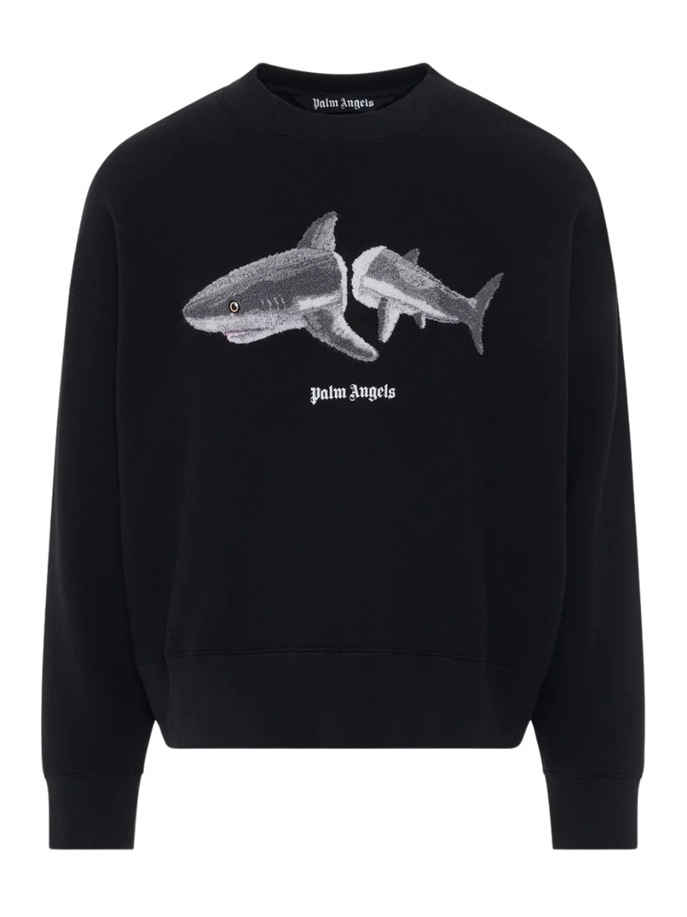 Palm Angels – Schwarzes Sweatshirt mit „Broken Shark“-Logo