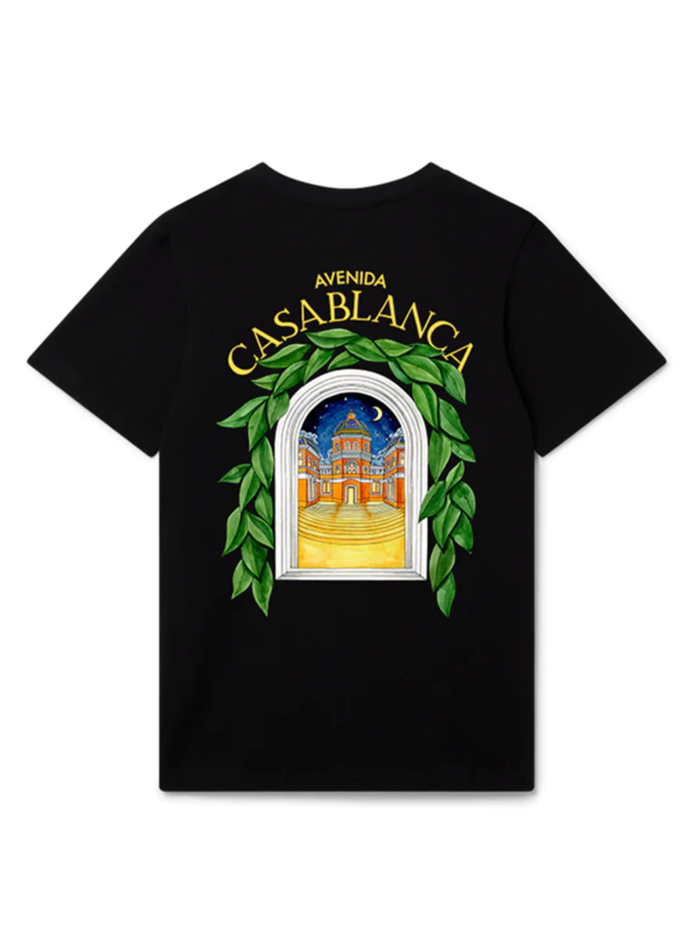 Casablanca – T-Shirt mit Avenida-Print in Schwarz