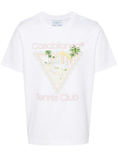Casablanca – Weißes T-Shirt mit Logo-Aufdruck „Maison De Reve“