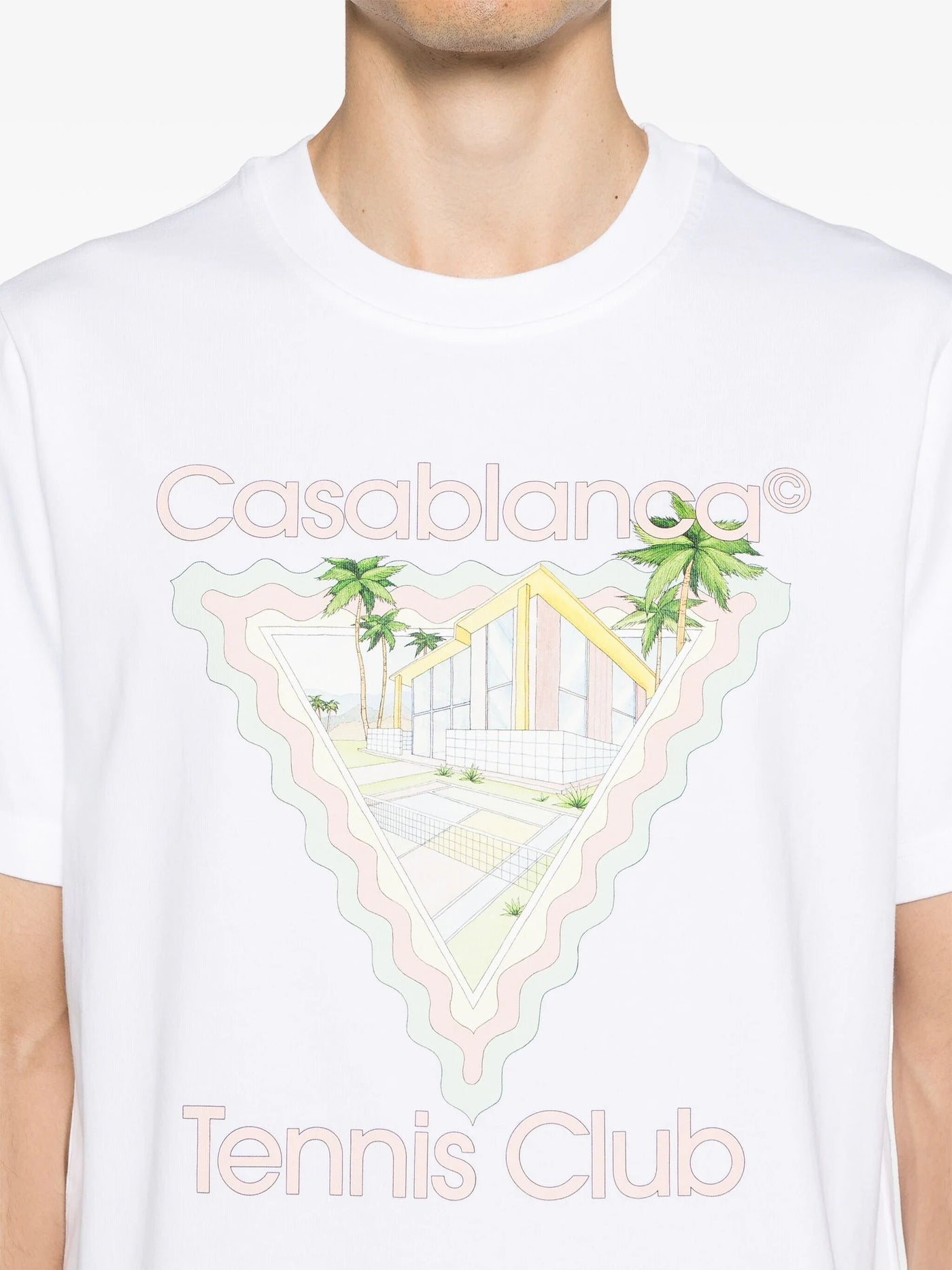 Casablanca – Weißes T-Shirt mit Logo-Aufdruck „Maison De Reve“