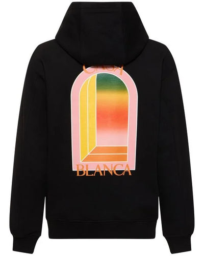 Casablanca Gradient Arch Bio-Baumwoll-Hoodie Schwarz
