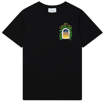 Casablanca – T-Shirt mit Avenida-Print in Schwarz