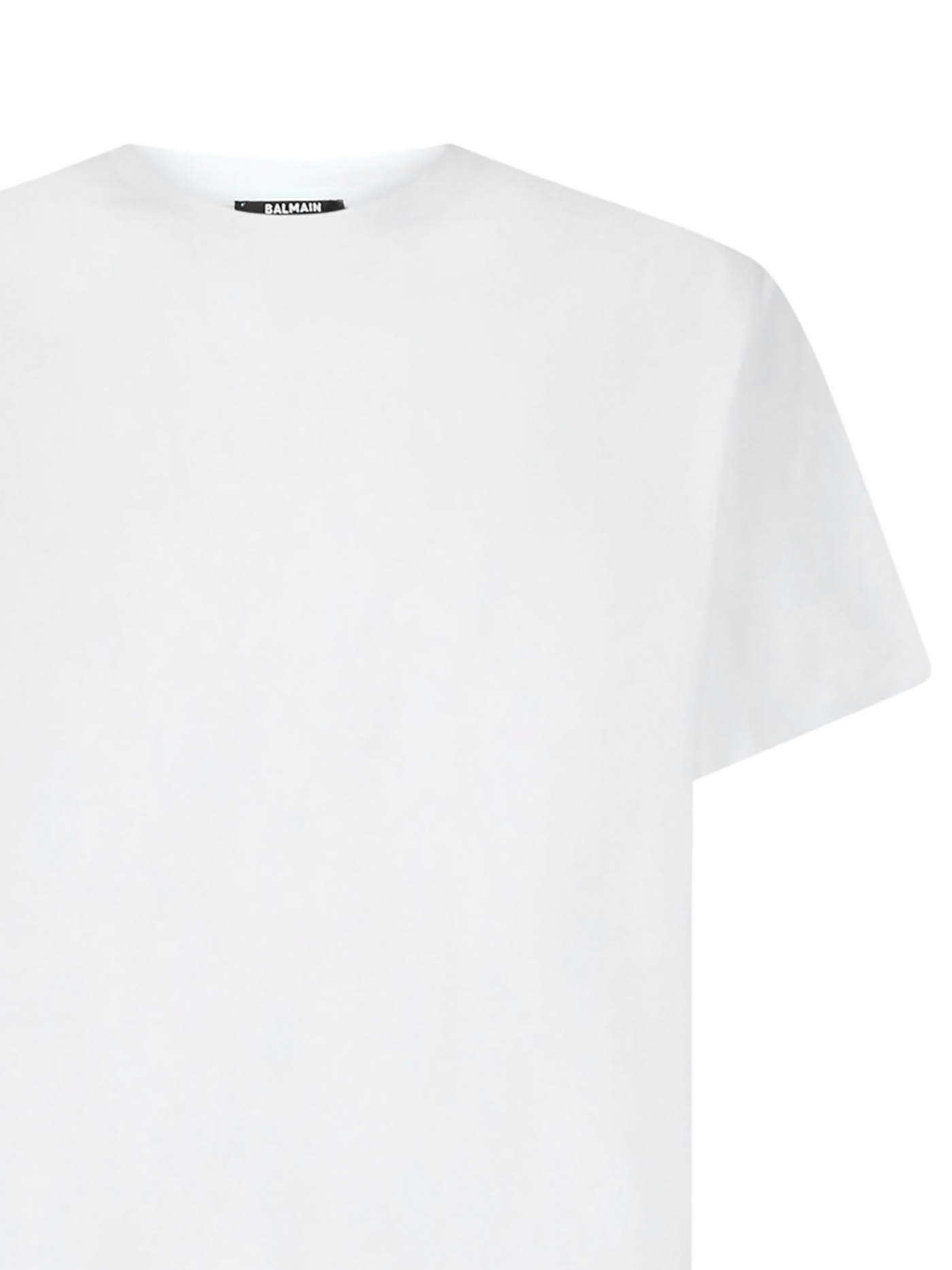 Balmain – Oversize-T-Shirt mit Logo-Aufdruck auf der Rückseite in Weiß