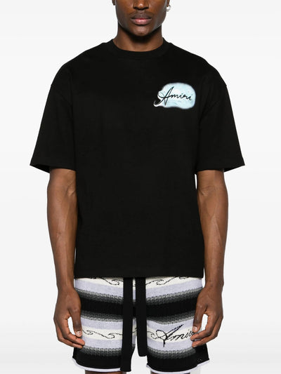 Amiri – Paradise – Airbrush-Übergroßes T-Shirt in Schwarz