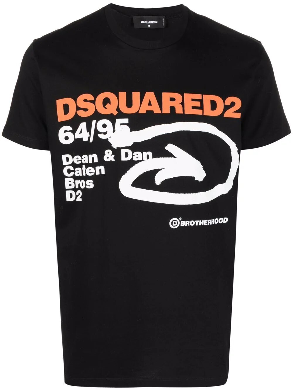 Dsquared2 6495 Arrow Baumwoll-T-Shirt Schwarz