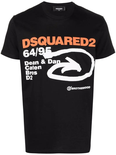 Dsquared2 6495 Arrow Baumwoll-T-Shirt Schwarz