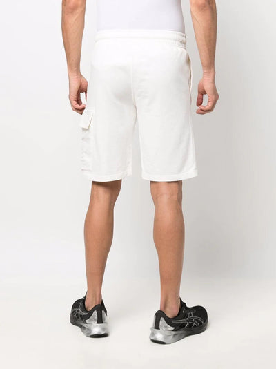 CP Company – Weiße Baumwollshorts mit Linsen