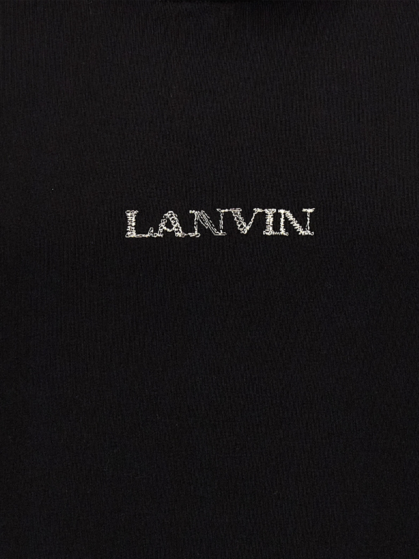 Lanvin Paris – Locker geschnittener Kapuzenpullover mit Logo in Schwarz