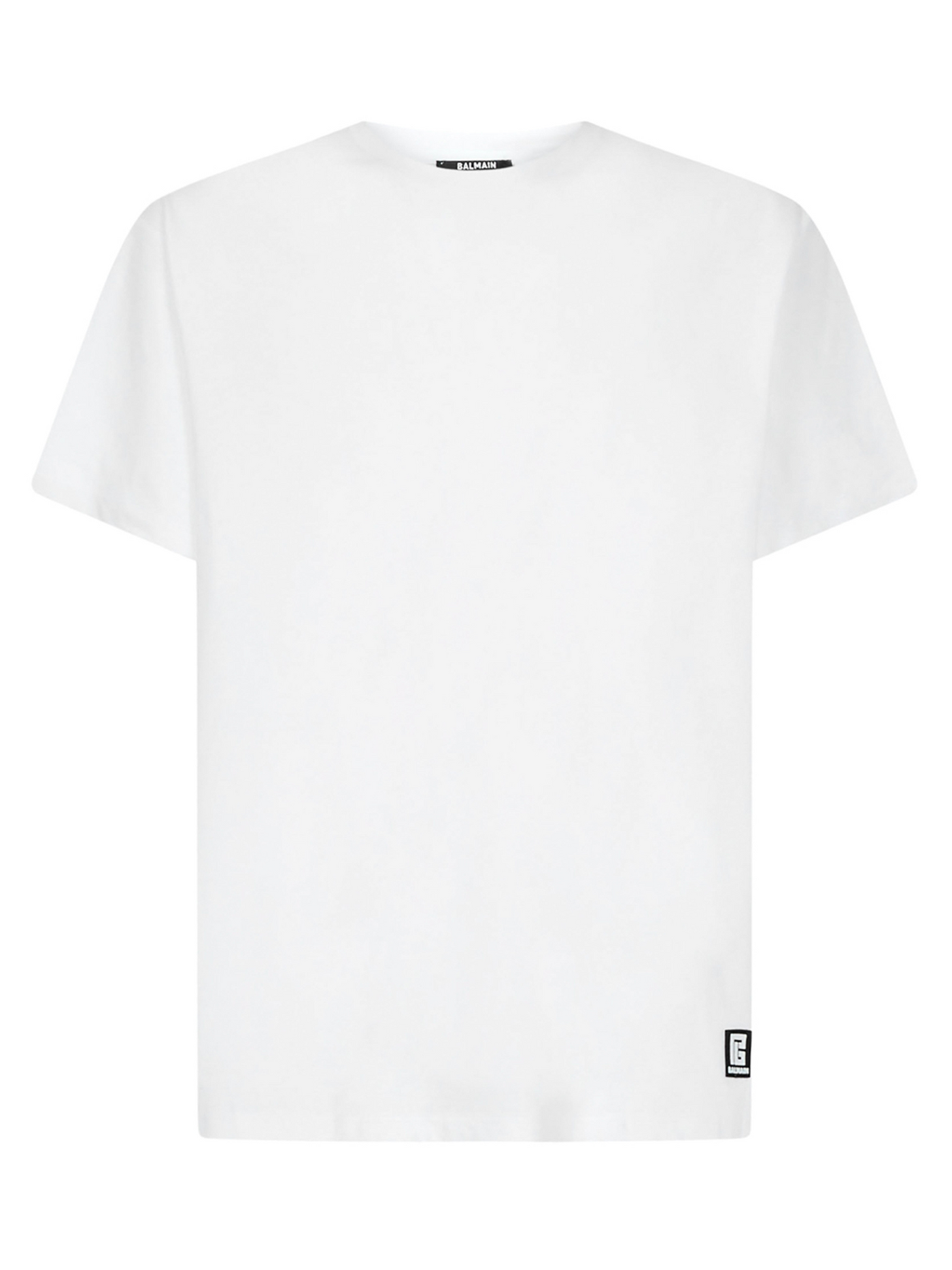 Balmain – Oversize-T-Shirt mit Logo-Aufdruck auf der Rückseite in Weiß