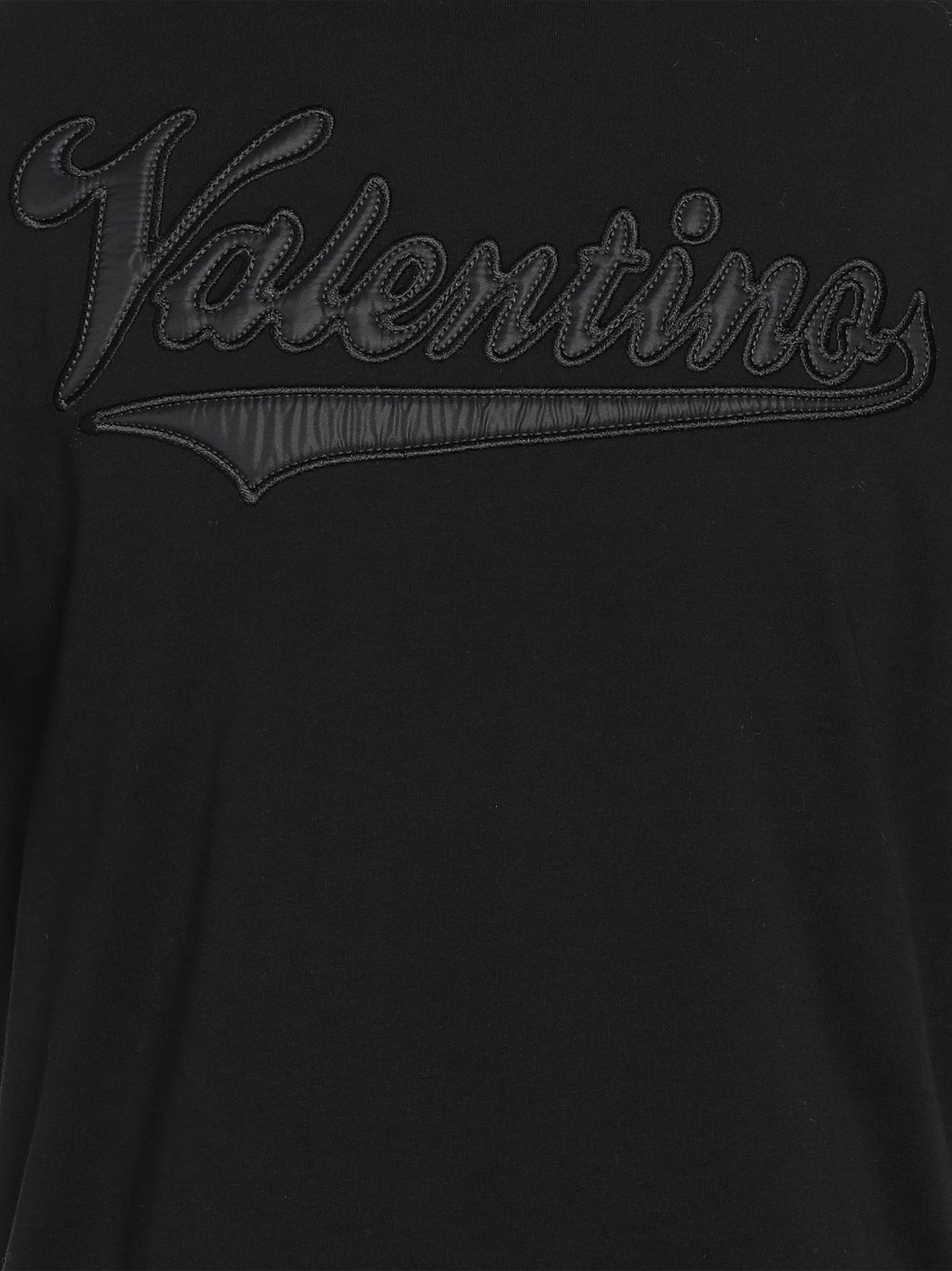 Valentino Garavani – Schwarzes T-Shirt mit College-Logo