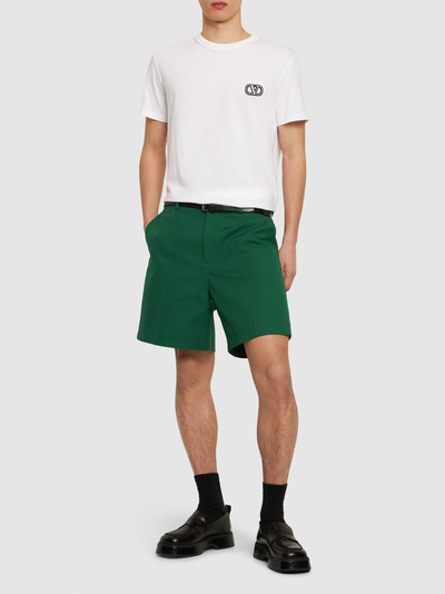 Valentino – Weißes T-Shirt mit VLogo-Signature-Patch