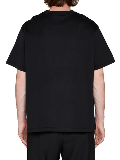 Fendi – T-Shirt mit besticktem FF Fendi-Logo in Schwarz