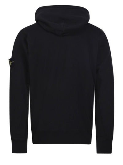 Stone Island – Old Treatment – ​​Schwarzer Kapuzenpullover