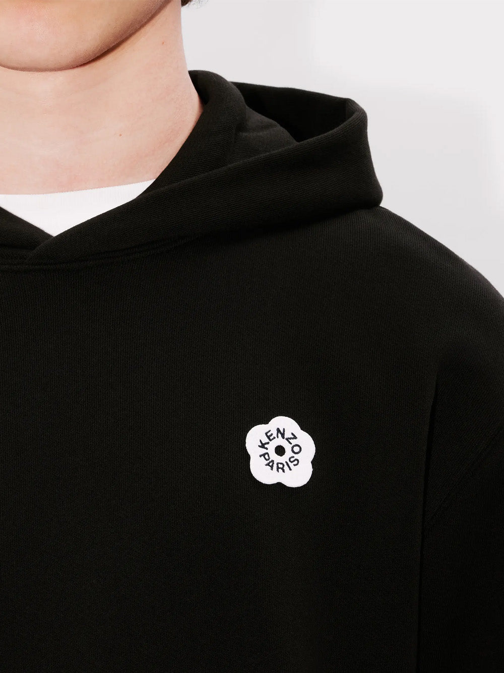 Kenzo – Bedruckter Kapuzenpullover „Boke Flower 2.0“ in Schwarz